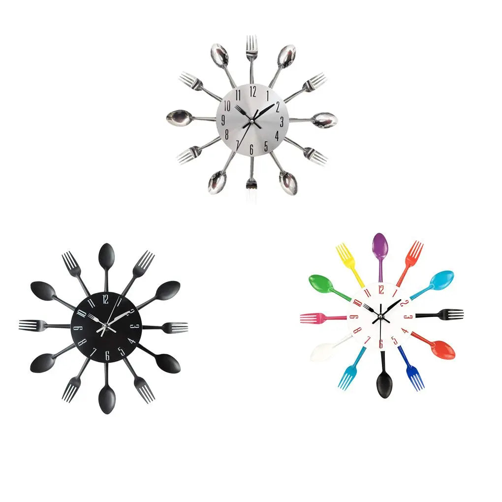 Tafelkunst | 3D Bestek Wandklok