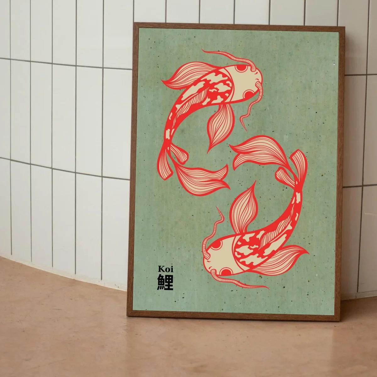 KoiBliss | Japanse Koi vis canvasposter in rood of blauw