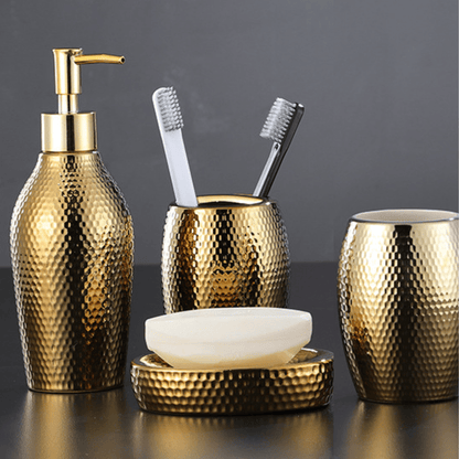 GlowLux | Luxe Badkamer Set met Moderne Gouden Details