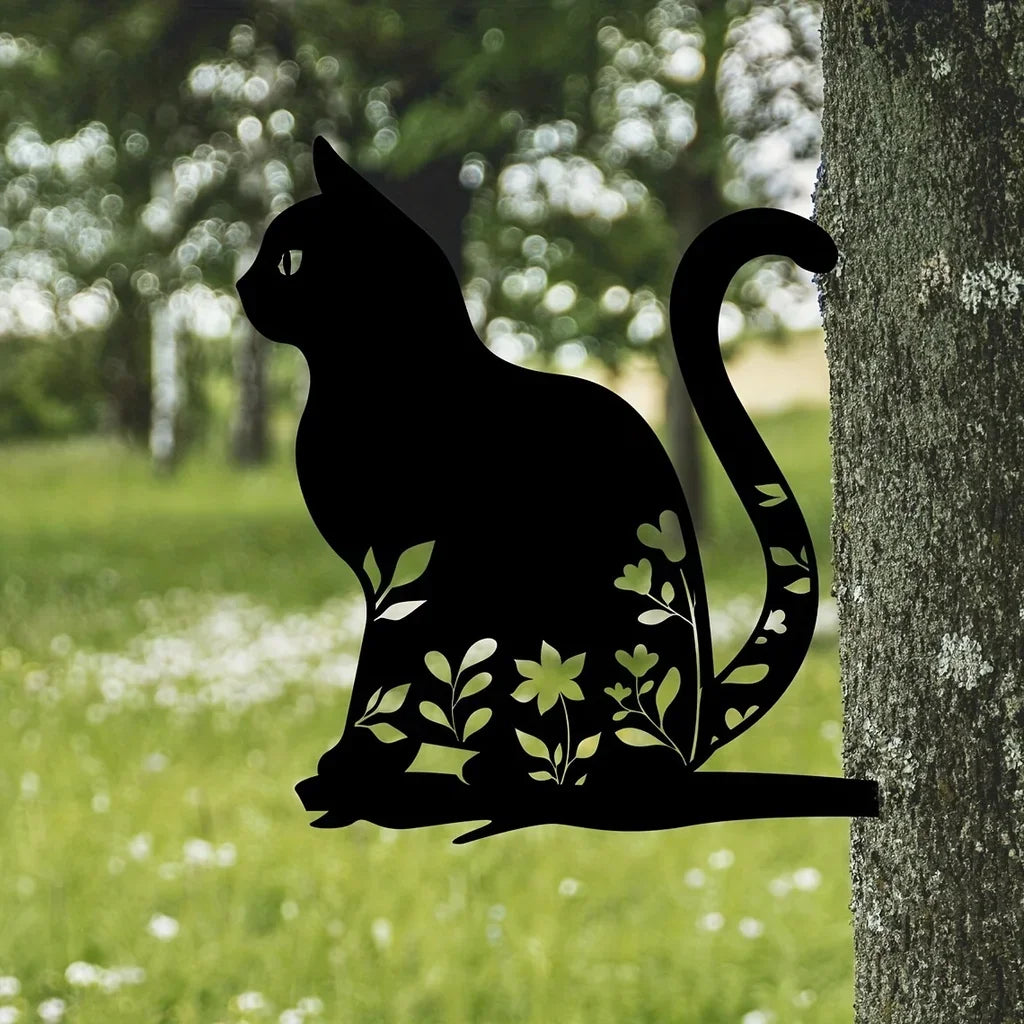 FelineFantasy | Metalen Katten Silhouet voor Tuin & Patio