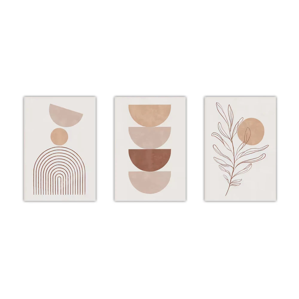 TerraBoho | abstracte beige wandprints