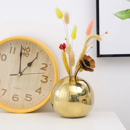 Cryzta - Gouden Keramische Bal Bloemenvaas