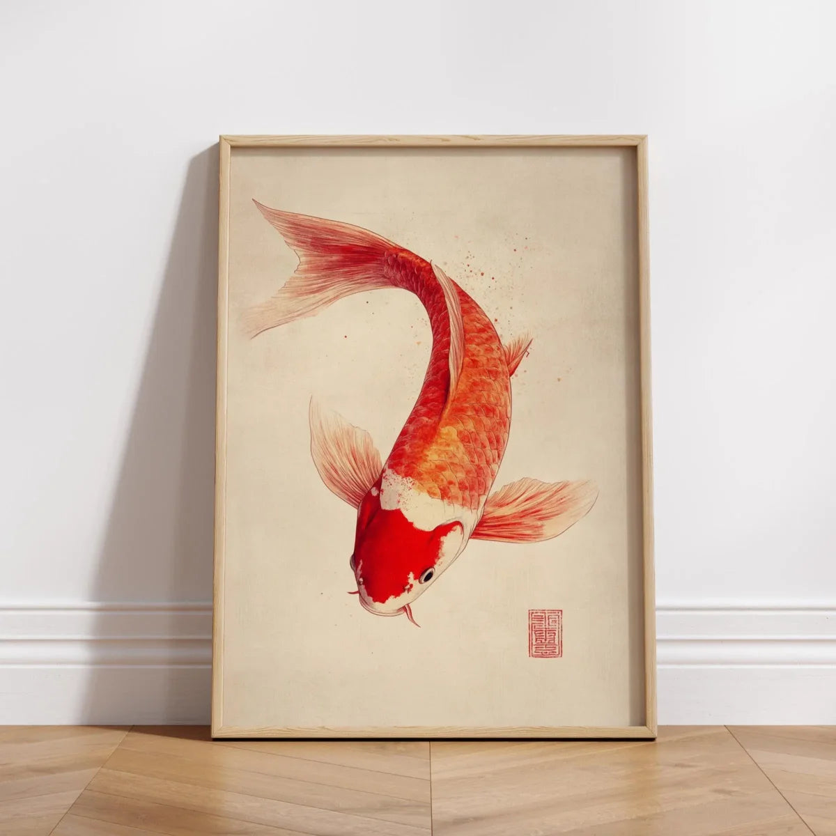 KoiBliss | Japanse Koi vis canvasposter in rood of blauw