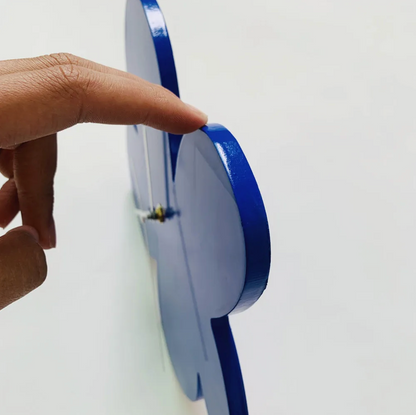 CobaltTick | Klassieke blauwe geometrische wandklok