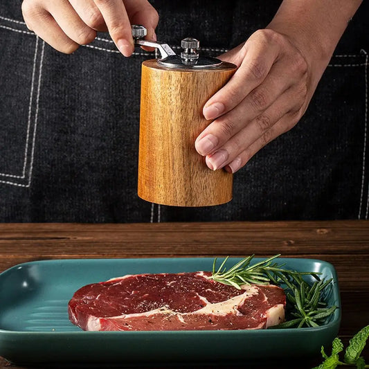 ArtisanGrind | Luxe Handmatige Houten Zout- en Pepermolen Set