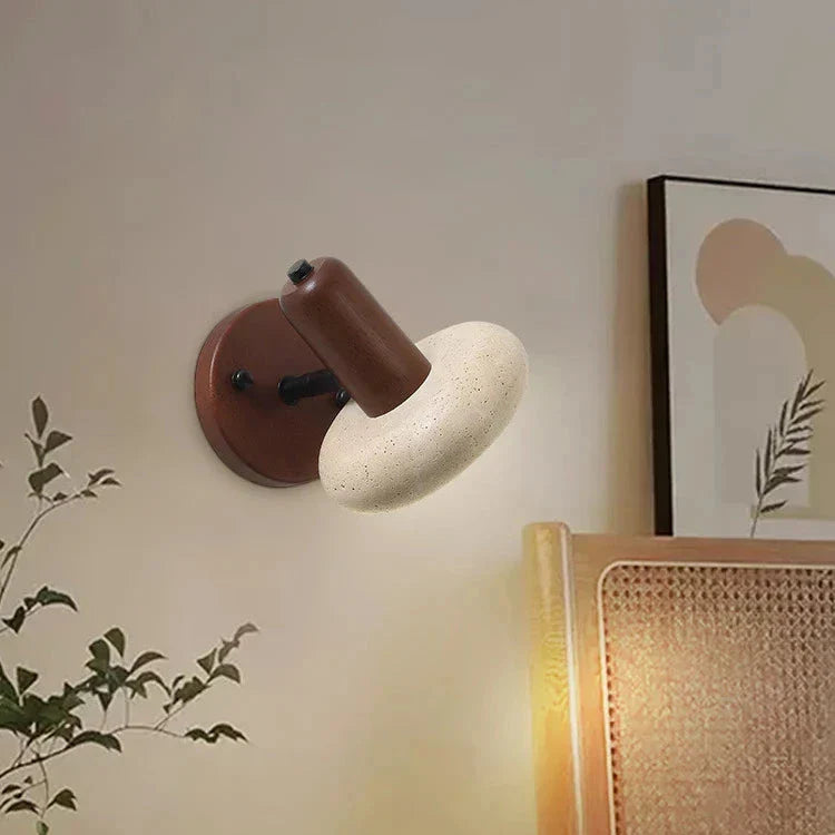 StoneRay | Natuurstenen LED Wandlamp - Elegant Travertin Ontwerp