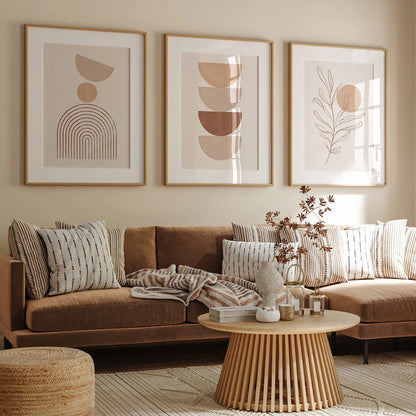 TerraBoho | abstracte beige wandprints