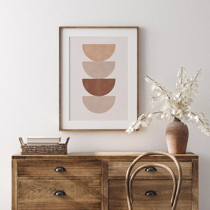 TerraBoho | abstracte beige wandprints