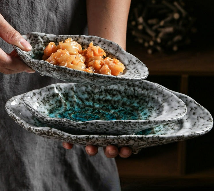 Crestelle | Elegante schelpvormige keramische schaal – decoratief serviesgoed voor thuis, unieke serveerschaa