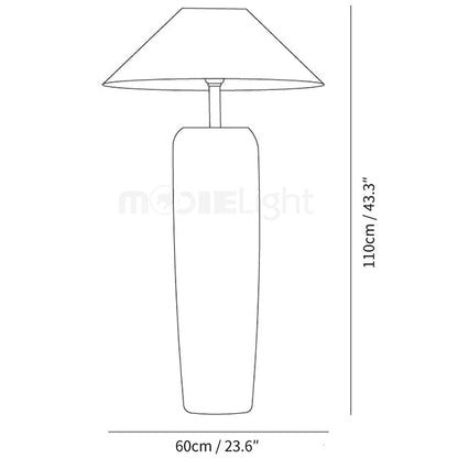 Verweerd houten vloerlamp