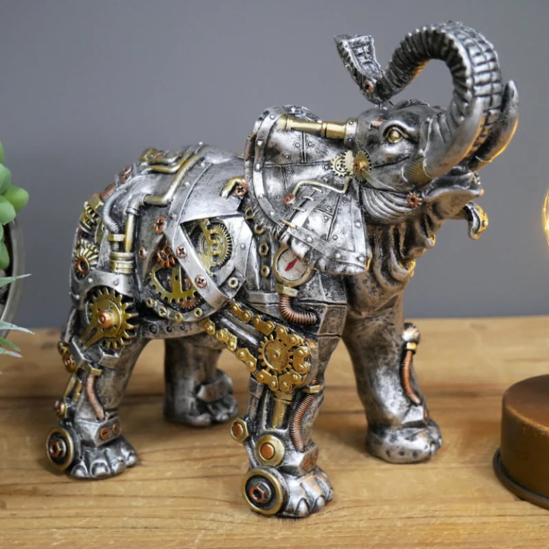 MechaMenagerie Steampunk Dier Sculpturen - Intrigerende Fusie van Antieke en Moderne Ontwerpen - Perfect voor Unieke Interieurdecoratie