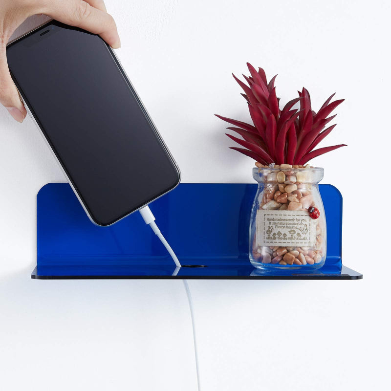 VividShelf | Kleurrijke Neon Acryl Drijvende Muurplank - Modern Thuisdecor