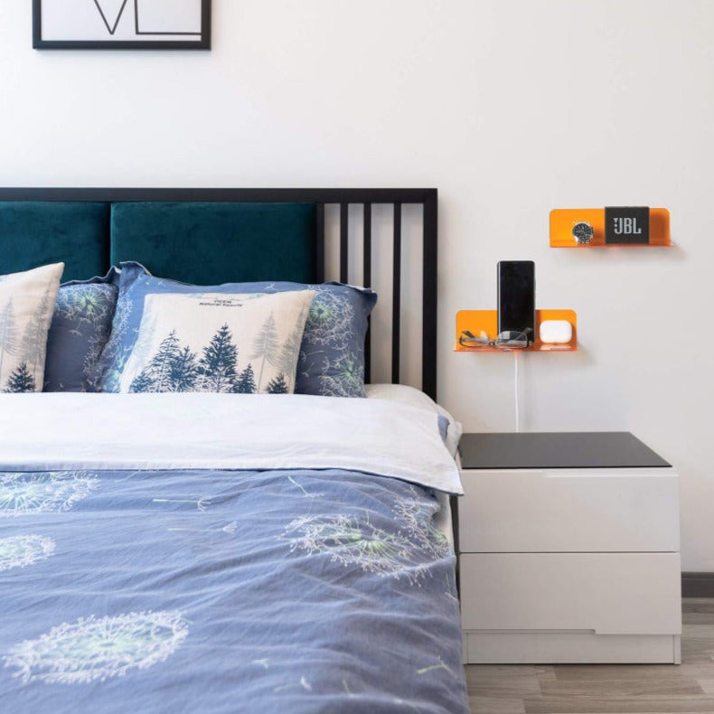 VividShelf | Kleurrijke Neon Acryl Drijvende Muurplank - Modern Thuisdecor