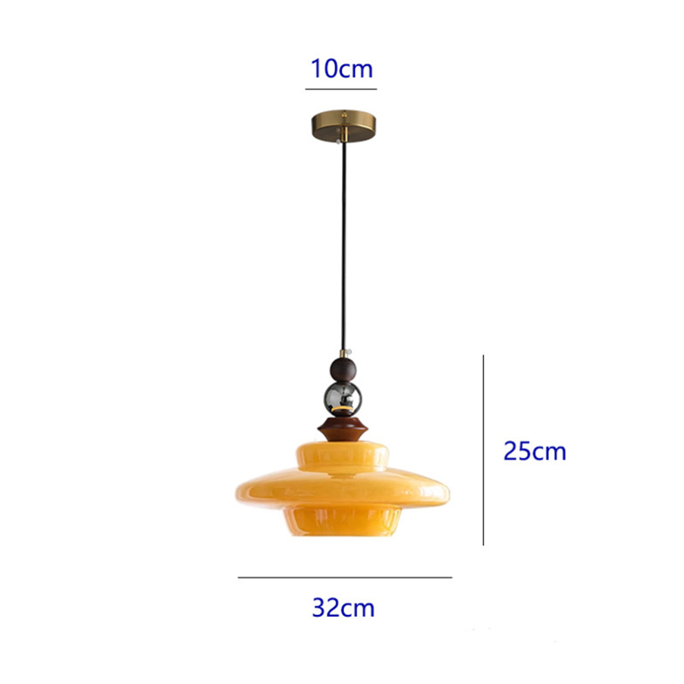 Middeleeuwse stijl glas beige eetkamer hanglamp