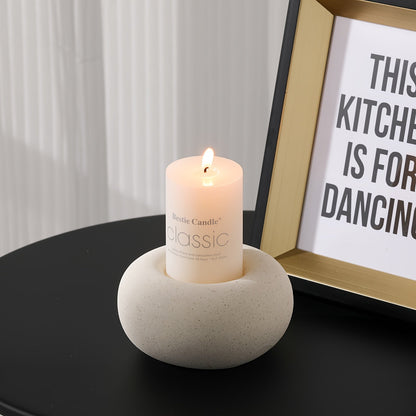 CandleNest | Keramische Donut Kaarsenhouder – Modern Vintage Tafelstuk, Decoratieve Centerpiece