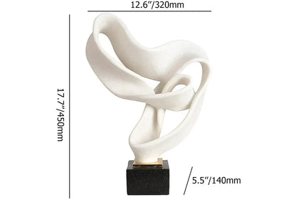 FluidForm | Creatief Abstract Beeldhouwwerk - Modern Home Desk Art, Decoratief Kunstwerk van Hars voor Woonkamer & Kantoor