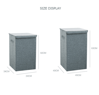 Laundra | Bamboe linnen wasmand met deksel – grote opvouwbare wasmand