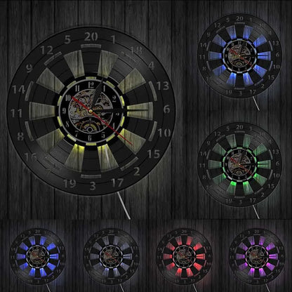 DartTick | Retro Vinyl Dart Wandklok - Uniek huisdecor