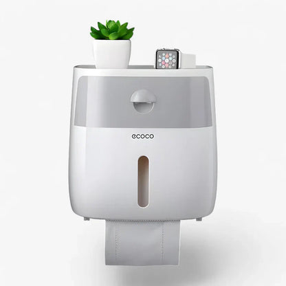 DryRoll | Waterdichte Toiletrolhouder met Extra Opbergruimte