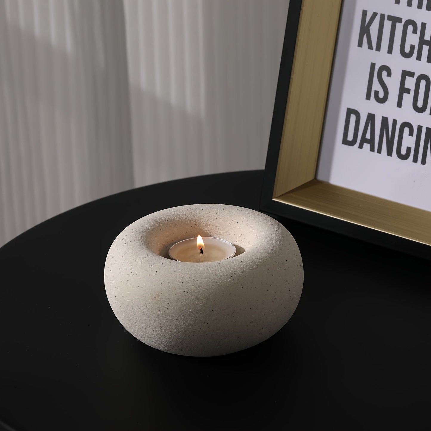 CandleNest | Keramische Donut Kaarsenhouder – Modern Vintage Tafelstuk, Decoratieve Centerpiece