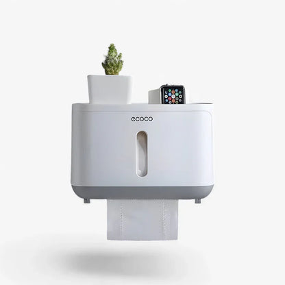 DryRoll | Waterdichte Toiletrolhouder met Extra Opbergruimte