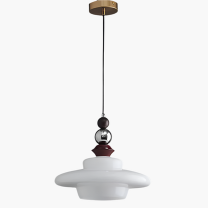 Middeleeuwse stijl glas beige eetkamer hanglamp
