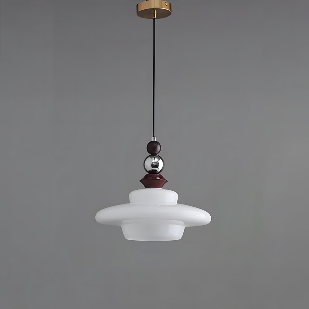 Middeleeuwse stijl glas beige eetkamer hanglamp