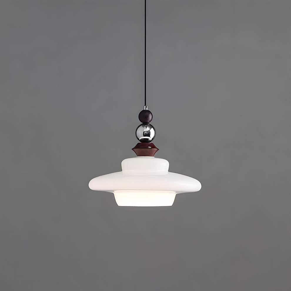 Middeleeuwse stijl glas beige eetkamer hanglamp