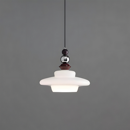 Middeleeuwse stijl glas beige eetkamer hanglamp