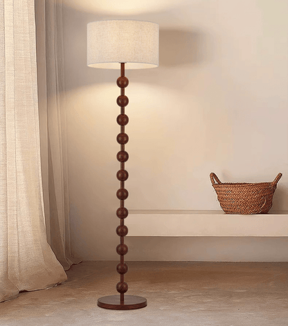 Japandi houten vloerlamp