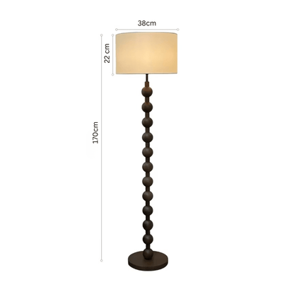 Japandi houten vloerlamp