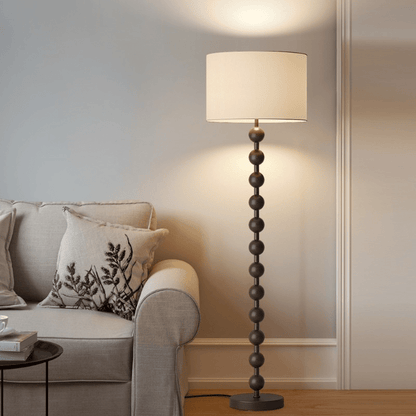 Japandi houten vloerlamp
