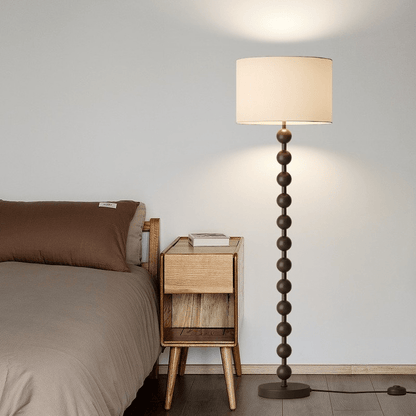 Japandi houten vloerlamp