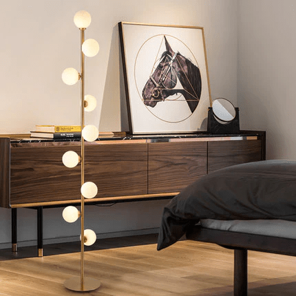 Noorse glazen vloerlamp