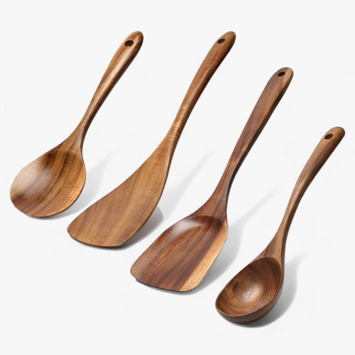 TeakEssence | Premium Keukengerei Set van Duurzaam Hout
