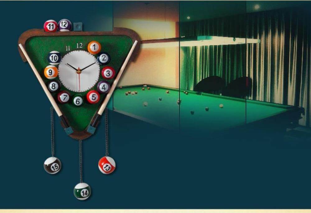 CueTime | Moderne Pool Biljart Wandklok - Uniek decor voor de speelkamer