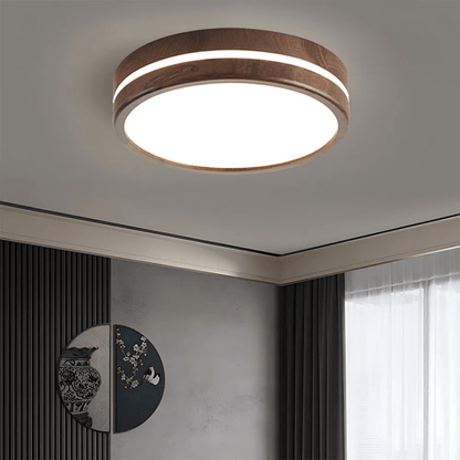 Ronde Houten Plafondlamp