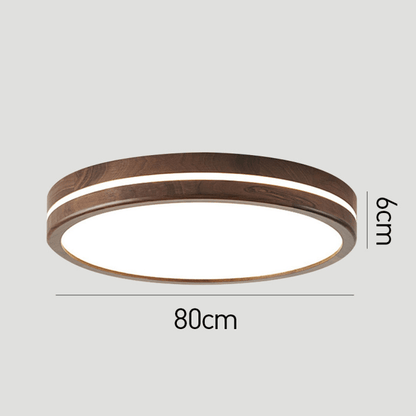 Ronde Houten Plafondlamp