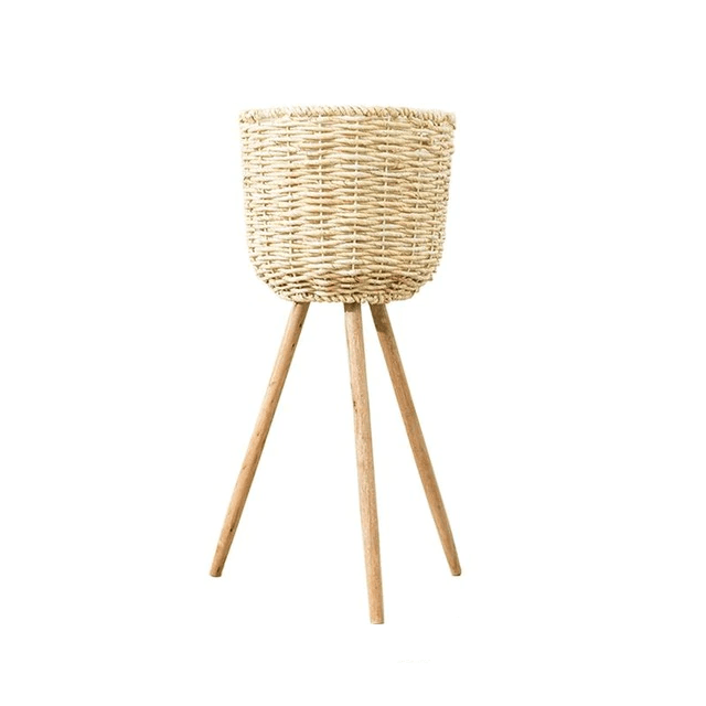 PlantZen | Boho Saraya Bamboe Plantenbak - Decoratieve Pot voor Huis & Tuin