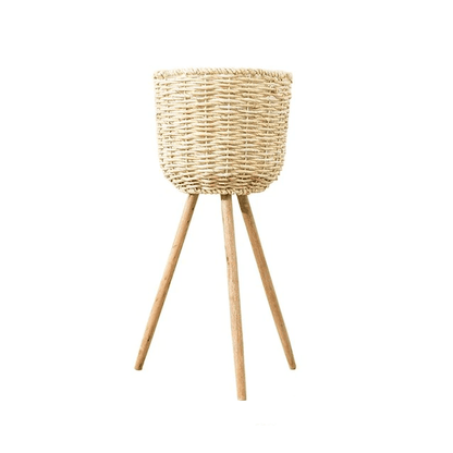 PlantZen | Boho Saraya Bamboe Plantenbak - Decoratieve Pot voor Huis & Tuin