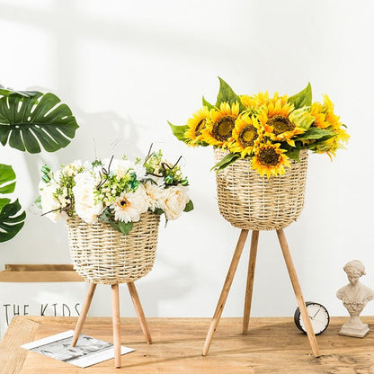 PlantZen | Boho Saraya Bamboe Plantenbak - Decoratieve Pot voor Huis & Tuin
