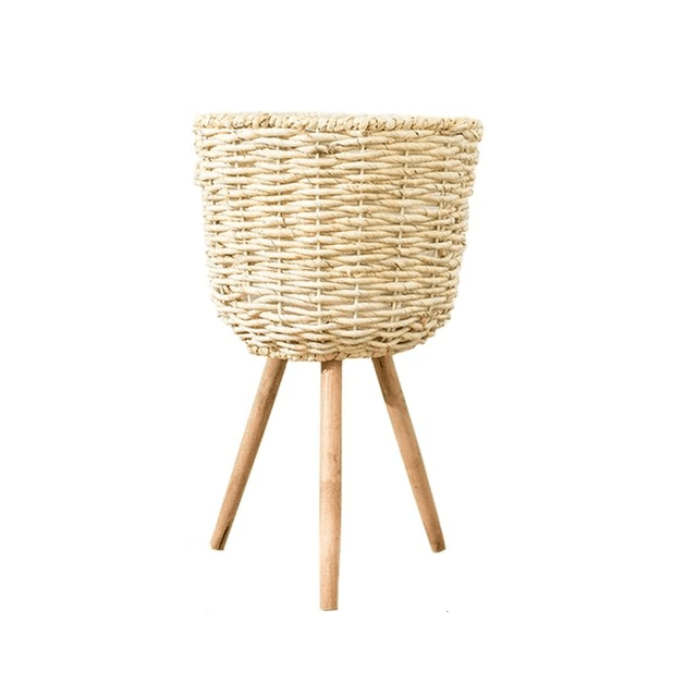 PlantZen | Boho Saraya Bamboe Plantenbak - Decoratieve Pot voor Huis & Tuin