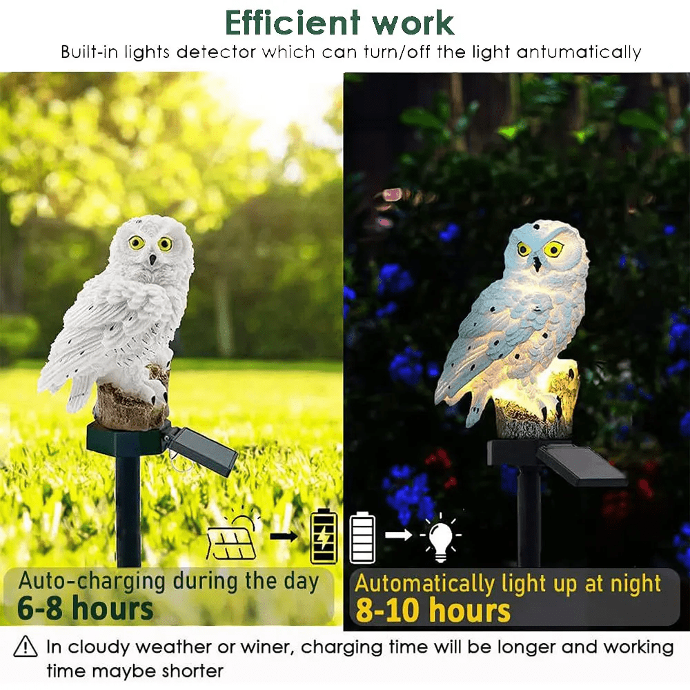 Solar-Uilen lamp (2-Pack)
